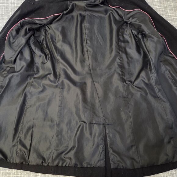 GAP Wool Blend Car Coat Women's MP Black Hidden Buttons Lined - Picture 8 of 11